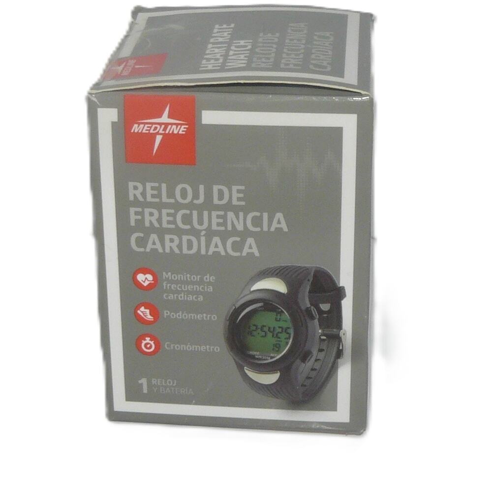 Medline MDSP3044 Heart Rate Watch Activity Tracker Pedometer Stopwatch Black NIB